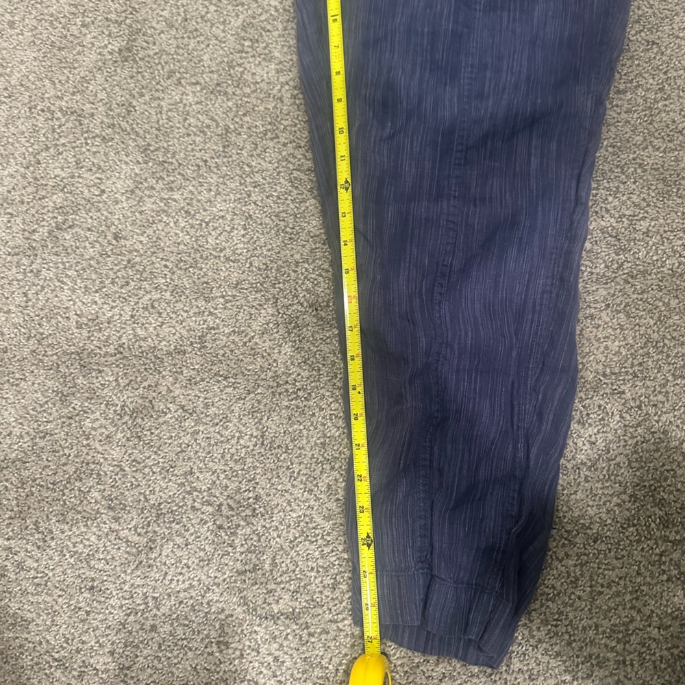 Athleta Women’s Blue Retreat Drawstring Linen Pants Size Large - Picture 5 of 9